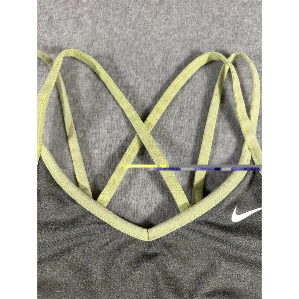 Nike Sports Bra XS, Grey And Lime Green